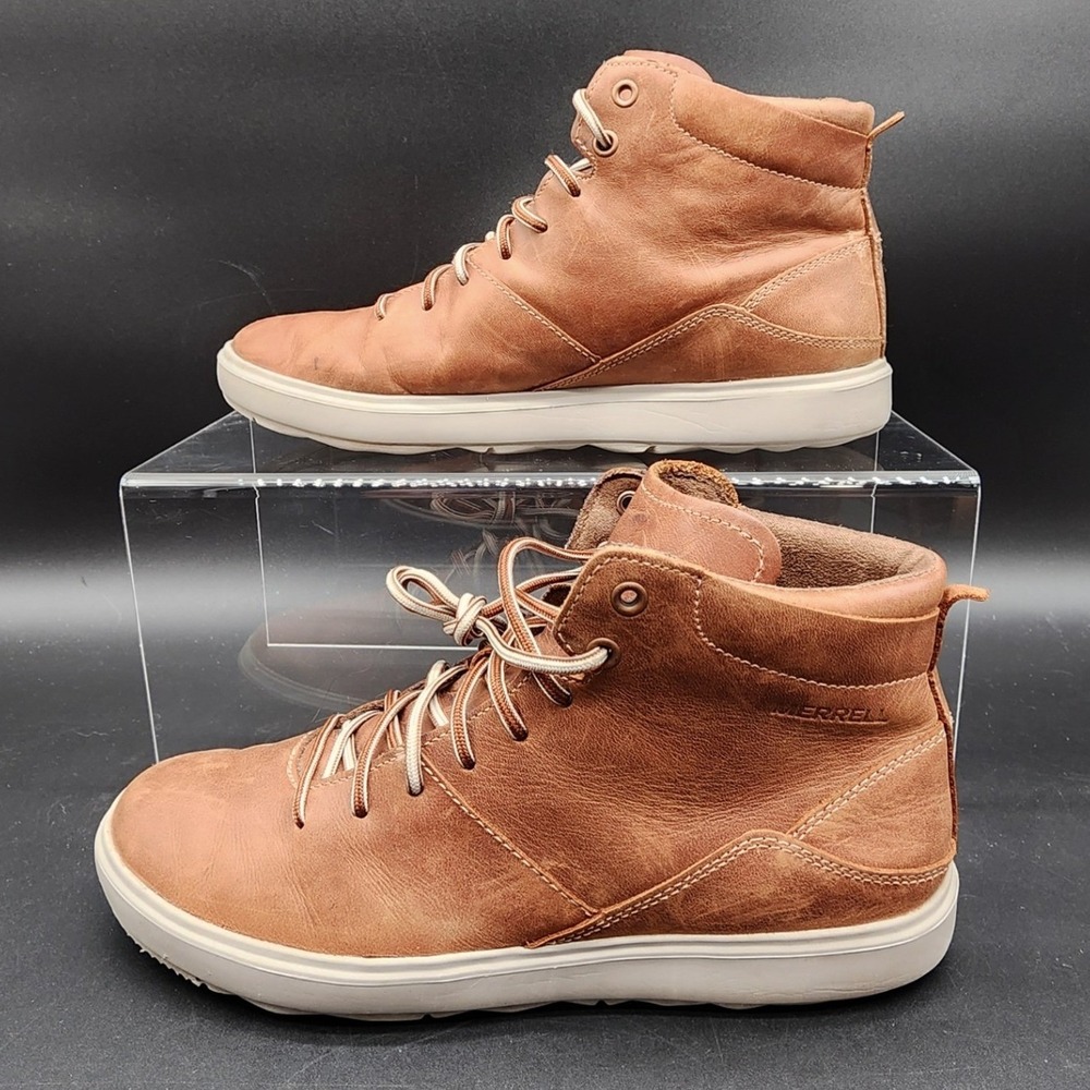 Merrell 7.5 Brown Sugar Leather Range High Top Sneaker Boot Gorpcore Hiking